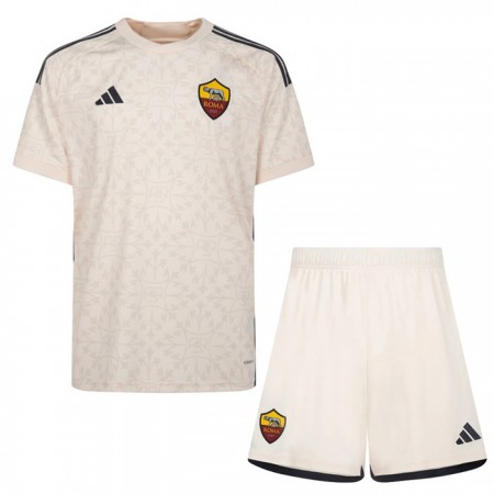 Jalkapallo Peliasut AS Roma Lasten Vieras Pelipaita 2023-24 Lyhythihainen